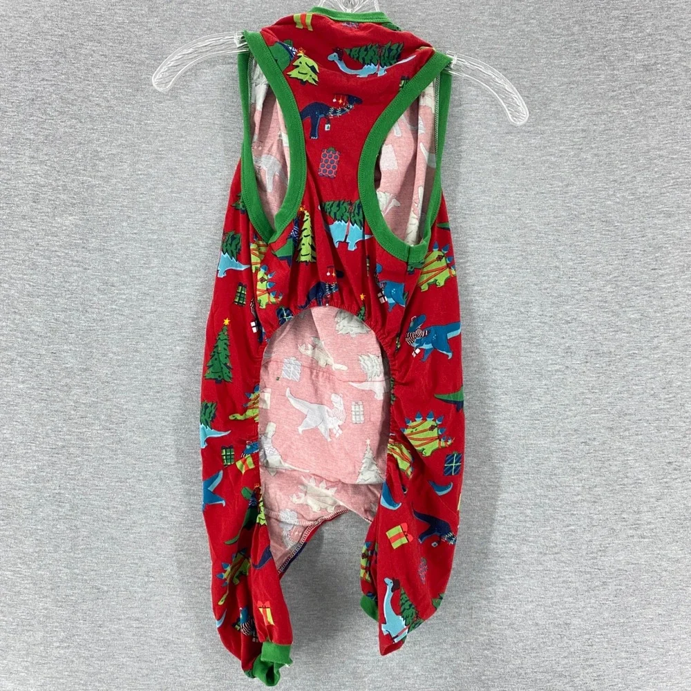 Dog Pet Christmas Dinosaur Pajamas Red Green Size‎ L
